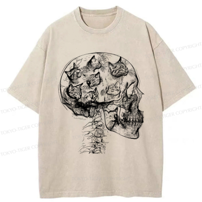 Tokyo-Tiger The Cat-Filled Mind Washed T-Shirt