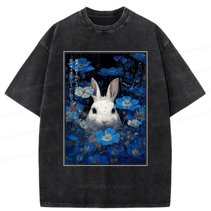 Tokyo-Tiger Whispers Of The Rabbit Among The Flowers Washed T-Shirt
