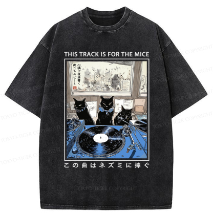 Tokyo-Tiger Three Cats Perform A Song For The Mice Washed T-Shirt