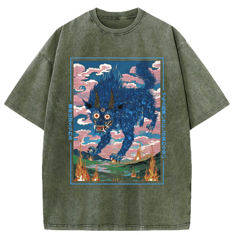 Tokyo-Tiger The Beast Of Twisted Fate Washed T-Shirt