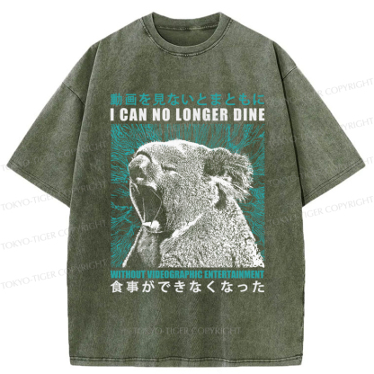 Tokyo-Tiger I Can't Eat Without A Video Washed T-Shirt