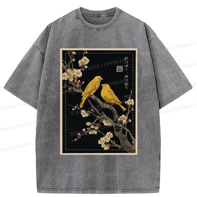 Tokyo-Tiger Whispers Among the Blossoms：I Will Wither Washed T-Shirt