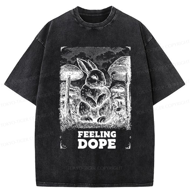 Tokyo-Tiger The Funny Rabbit is Dazed Washed T-Shirt