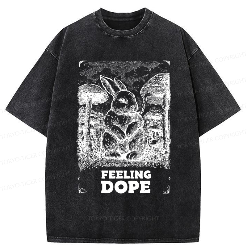 Tokyo-Tiger The Funny Rabbit is Dazed Washed T-Shirt