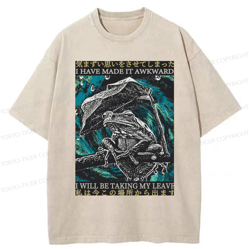 Tokyo-Tiger Embarrassed Frog Washed T-Shirt