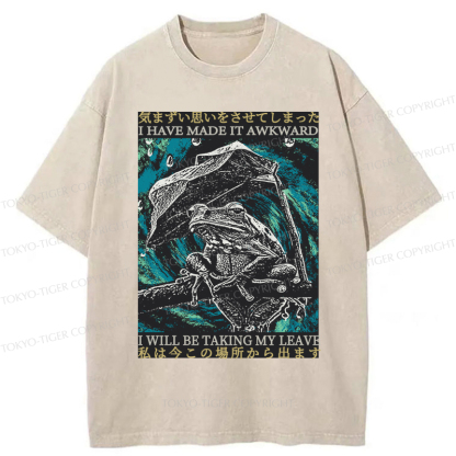 Tokyo-Tiger Embarrassed Frog Washed T-Shirt