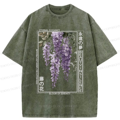 Tokyo-Tiger Whispers of the Wisteria Washed T-Shirt