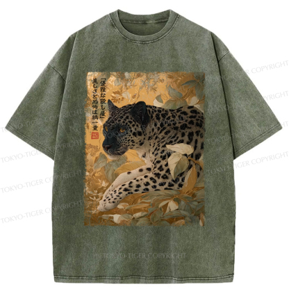 Tokyo-Tiger The Ukiyo-e Lion: Beauty in Ferocity Washed T-Shirt