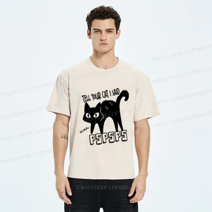 Tokyo-Tiger Attract Cats Washed T-Shirt