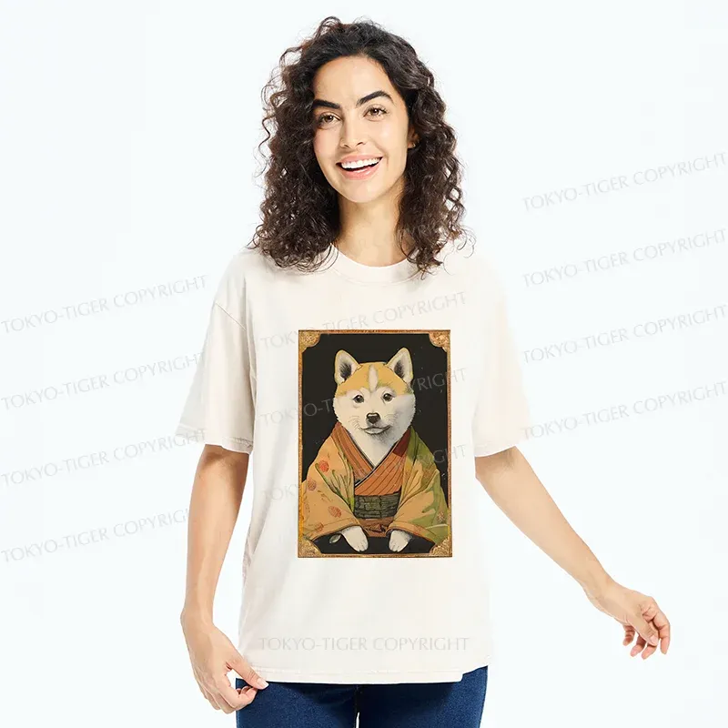 Tokyo-Tiger Elegant Mr. Dog Japan Washed T-Shirt