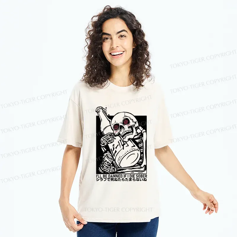 Tokyo-Tiger Wine Is Essential In Life Washed T-Shirt