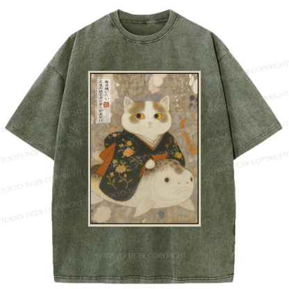 Tokyo-Tiger The Cat and the Art of Getting Lost Washed T-Shirt