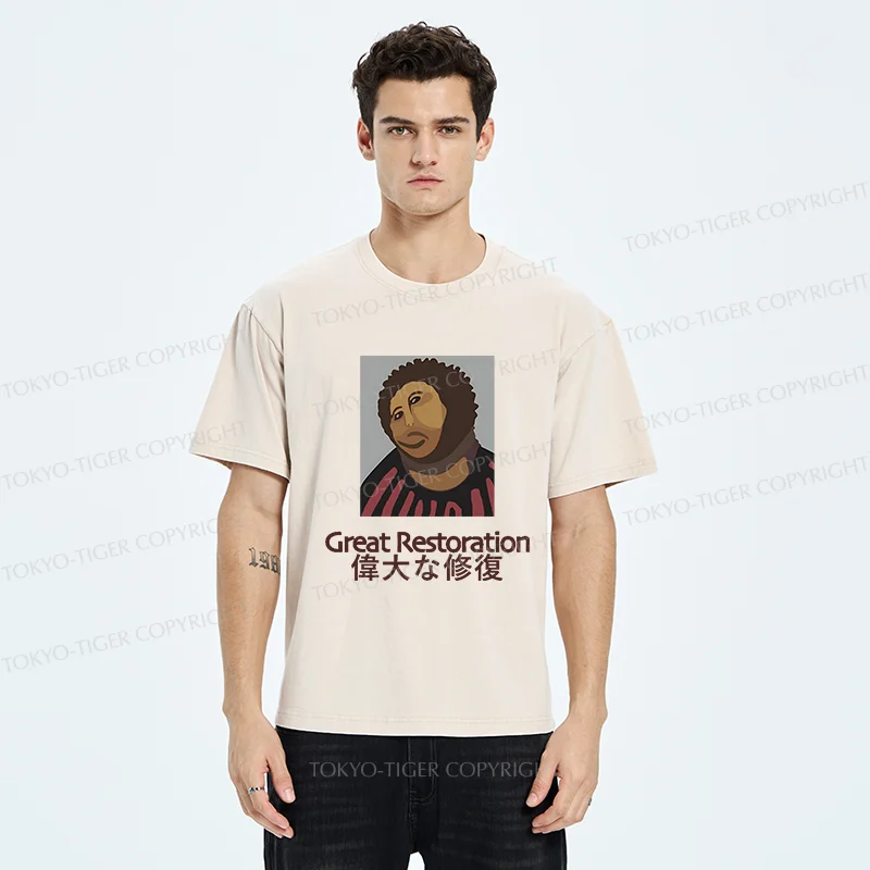 Tokyo-Tiger Great Restoration Washed T-Shirt