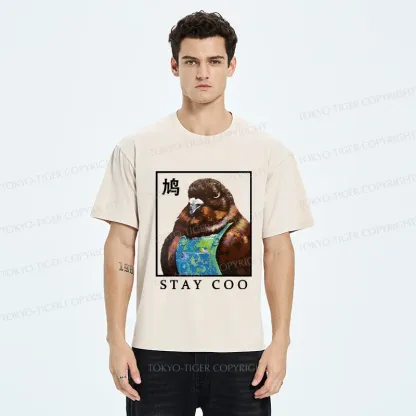 Tokyo-Tiger Keep Cool Pigeon Washed T-Shirt