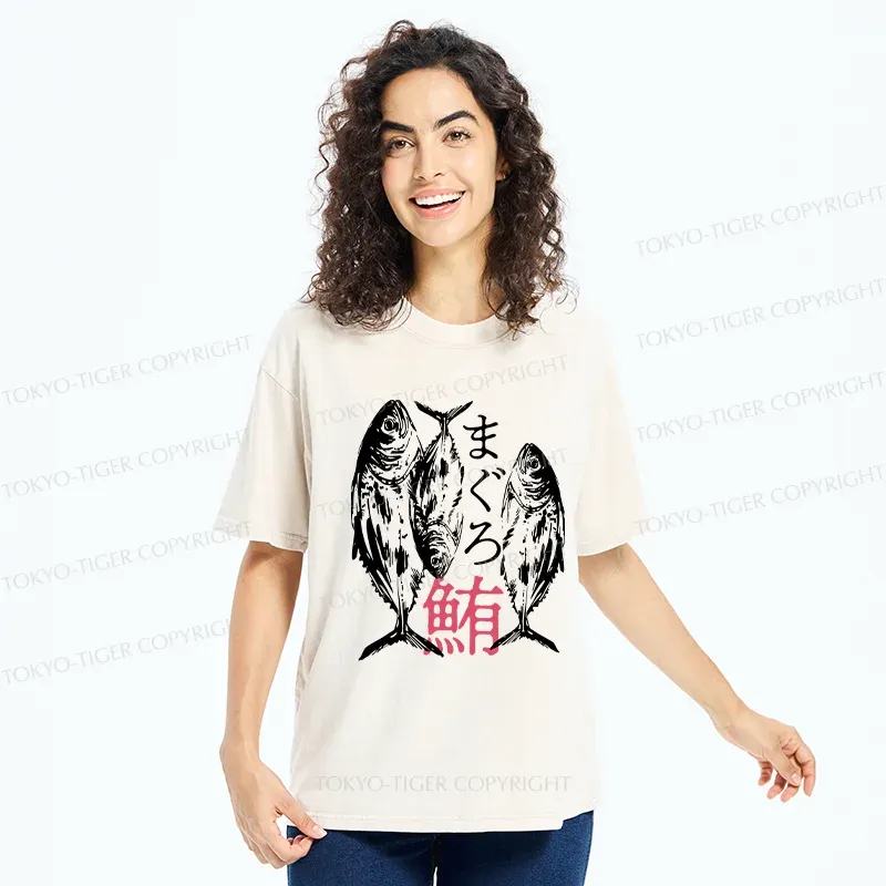 Tokyo-Tiger Japanese Tuna Washed T-Shirt