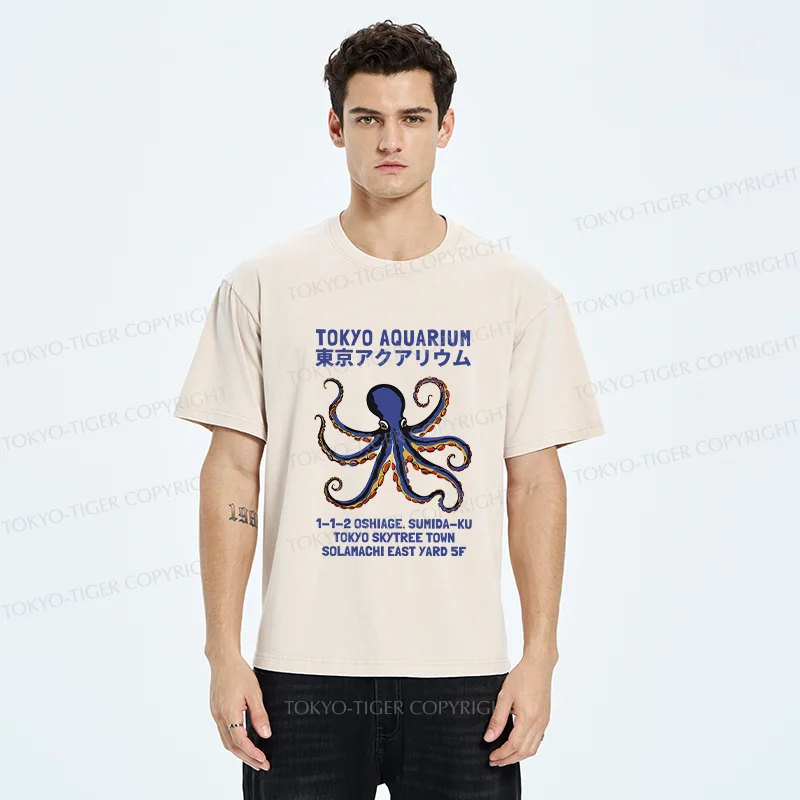 Tokyo-Tiger Tokyo Aquarium Washed T-Shirt