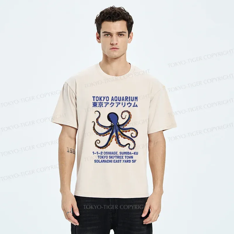 Tokyo-Tiger Tokyo Aquarium Washed T-Shirt