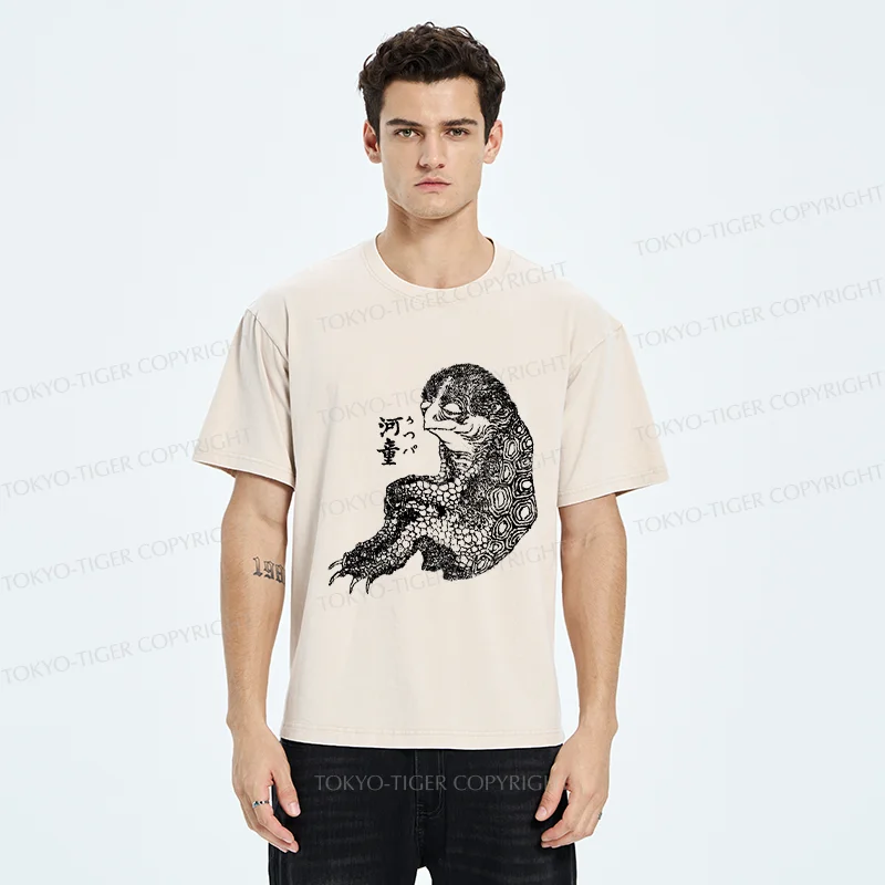 Tokyo-Tiger Japanese Monster Washed T-Shirt