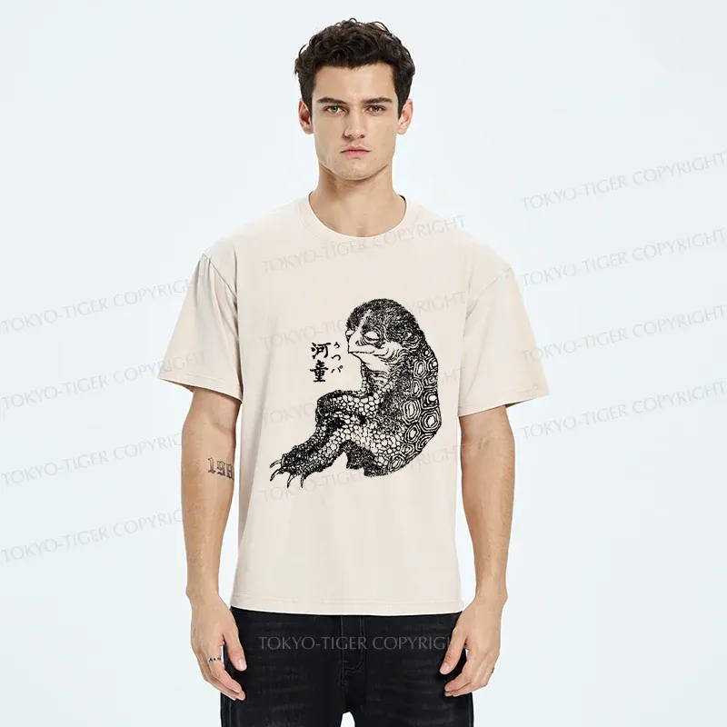 Tokyo-Tiger Japanese Monster Washed T-Shirt