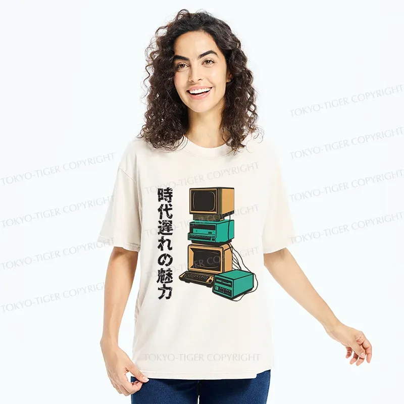 Tokyo-Tiger Outdated Charm Washed T-Shirt