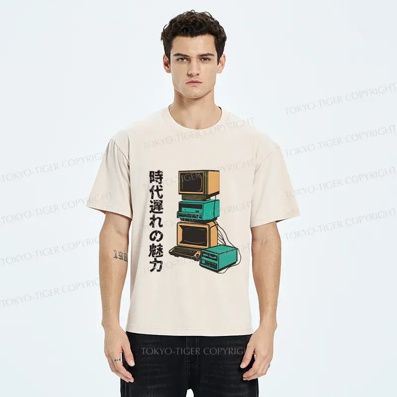 Tokyo-Tiger Outdated Charm Washed T-Shirt
