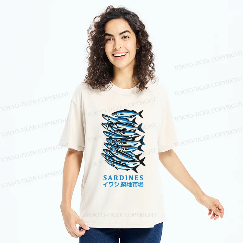 Tokyo-Tiger Tokyo Fish Market Washed T-Shirt