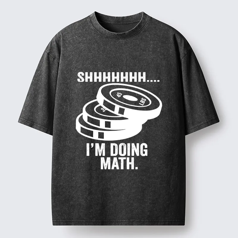 Tokyo-Tiger Shhh Im Calculating Weights Washed T-Shirt Sale