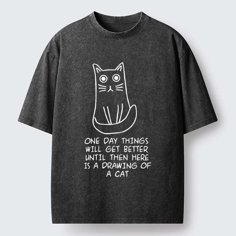 Tokyo-Tiger Cat Meme To Cheer You Up Washed T-Shirt