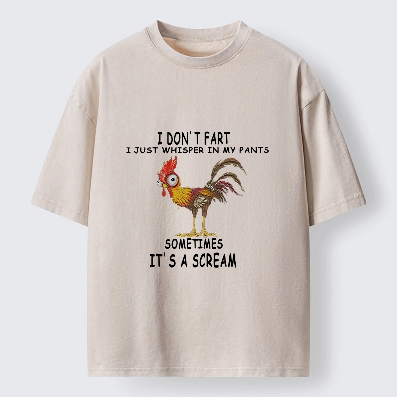 Tokyo-Tiger Funny Rooster Fart Meme Washed T-Shirt