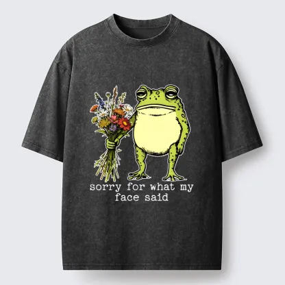 Tokyo-Tiger Frog Sorry Mode Activated Washed T-Shirt