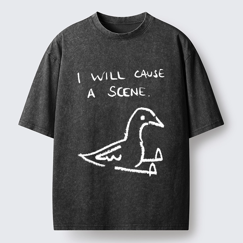 Tokyo-Tiger Pigeon Cause Trouble Meme Washed T-Shirt