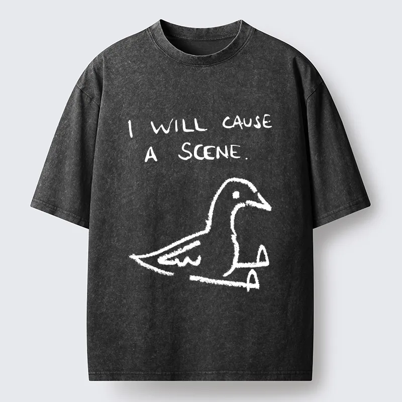 Tokyo-Tiger Pigeon Cause Trouble Meme Washed T-Shirt