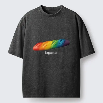 Tokyo-Tiger Pride Baguette Colorful Vibe Washed T-Shirt