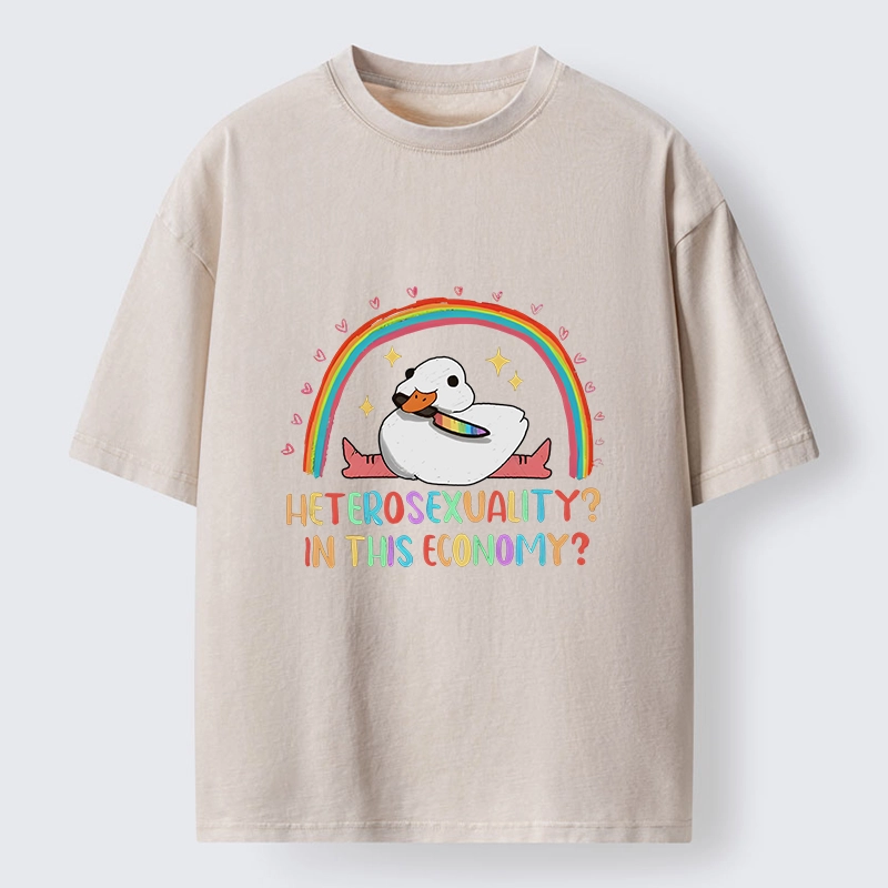 Tokyo-Tiger Duck Says No To Heteronormativity Washed T-Shirt