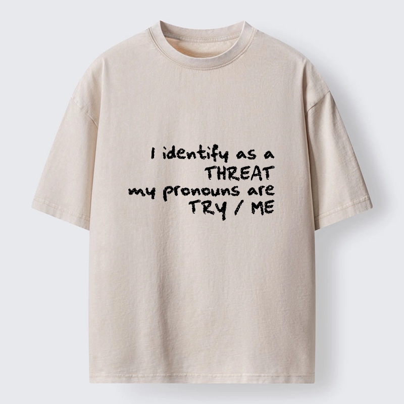 Tokyo-Tiger Don’t Test Me, I’m A Threat Washed T-Shirt