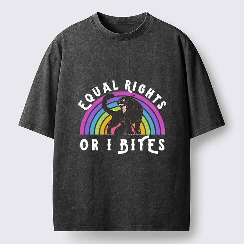 Tokyo-Tiger Rainbow Panther Equal Rights Washed T-Shirt
