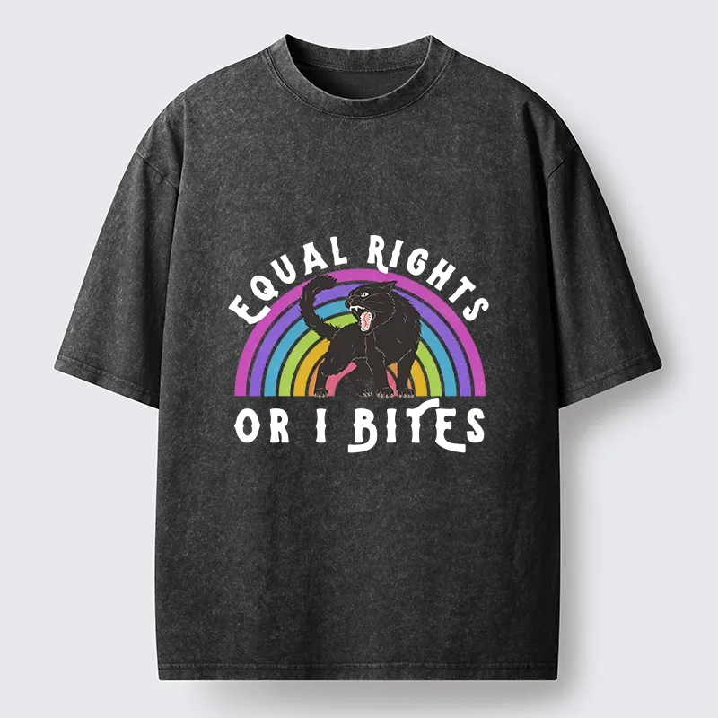 Tokyo-Tiger Rainbow Panther Equal Rights Washed T-Shirt