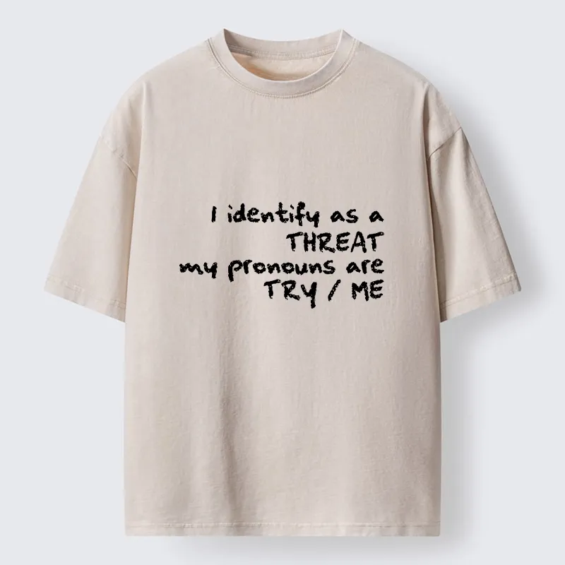Tokyo-Tiger Don’t Test Me, I’m A Threat Washed T-Shirt