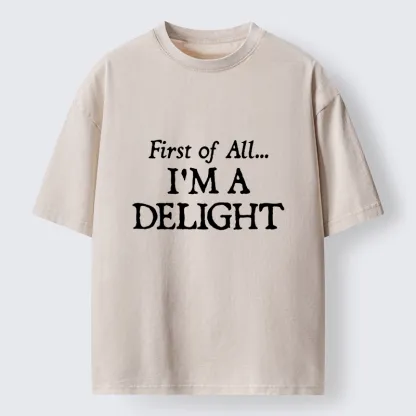Tokyo-Tiger Attitude Delight Text Meme Washed T-Shirt