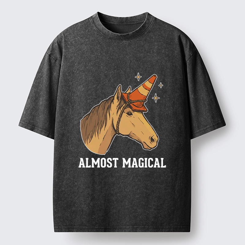 Tokyo-Tiger Silly Horse Trying To Be Magical Washed T-Shirt
