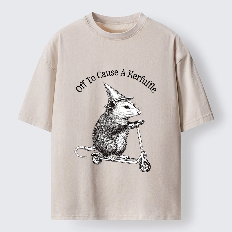 Tokyo-Tiger Opossum Meme With Witch Hat Washed T-Shirt