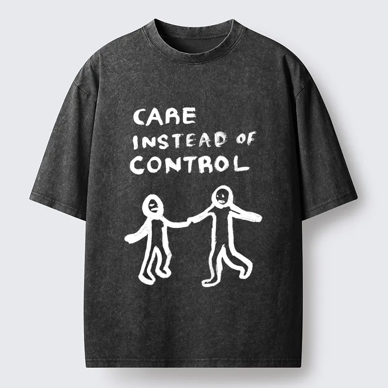 Tokyo-Tiger Choose Care Not Control Washed T-Shirt