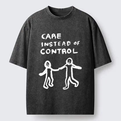 Tokyo-Tiger Choose Care Not Control Washed T-Shirt
