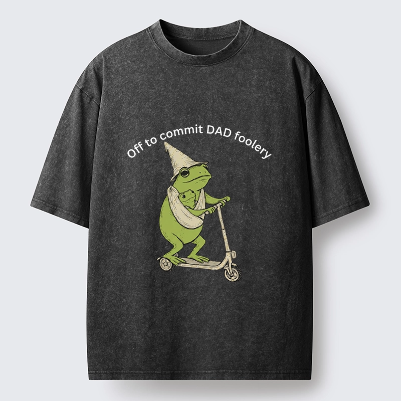 Tokyo-Tiger Frog Dad Foolery Adventure Time Washed T-Shirt