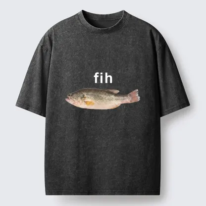 Tokyo-Tiger Fih The Fish Funny Meme Washed T-Shirt