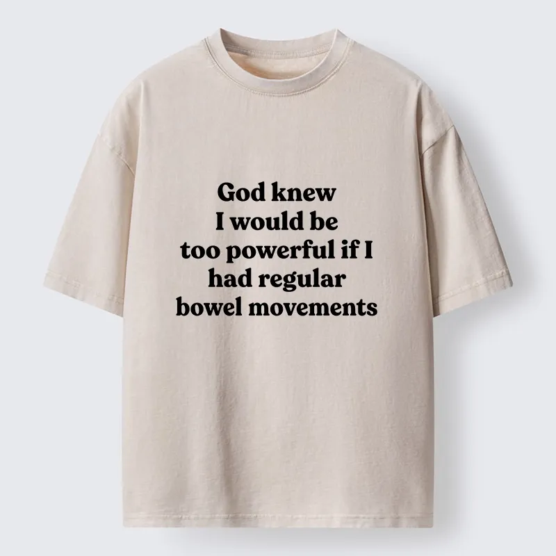 Tokyo-Tiger Funny Joke About Bowel Movements Washed T-Shirt
