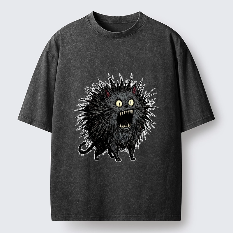 Tokyo-Tiger Feral Cat Having A Total Meltdown Washed T-Shirt