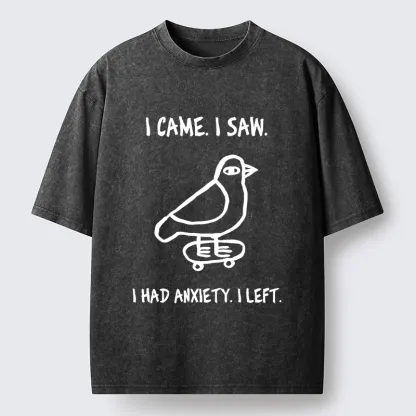 Tokyo-Tiger Funny Meme Bird Just Needs A Break Washed T-Shirt