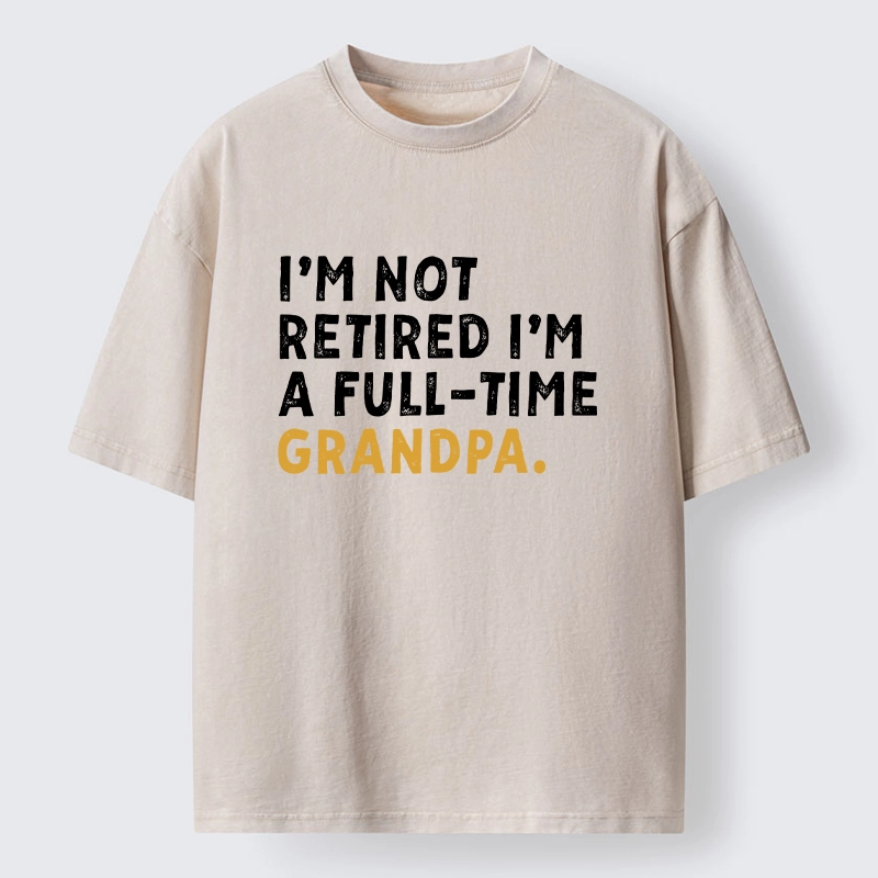 Tokyo-Tiger Official Full Time Grandpa Duty Washed T-Shirt