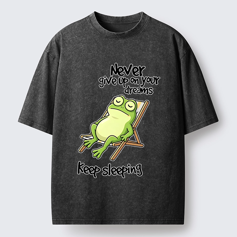 Tokyo-Tiger Never Abandon Your Sleepy Dreams Washed T-Shirt